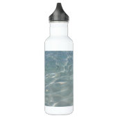 Karibik Wasser Abstrakt blauer Natur Trinkflasche (Links)