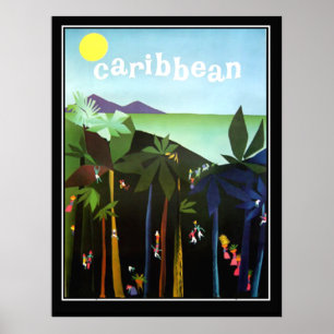 Karibik-Werbung Vintage-Plakat Poster