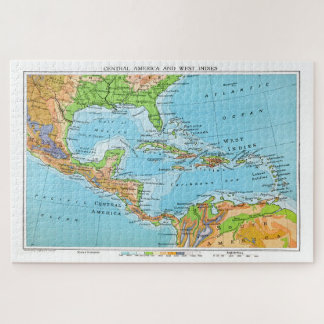 Karibik / Westindien, Alte restaurierte Karte. Puzzle