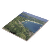 Karibik, Westindien, St. Lucia. Ansicht Fliese (Seite)