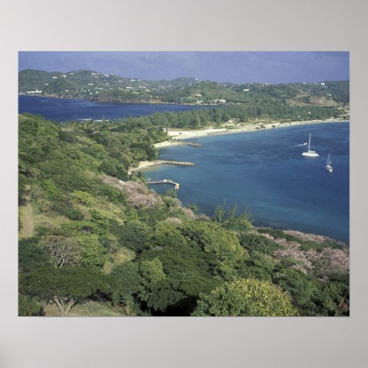 Karibik, Westindien, St. Lucia. Ansicht Poster (Vorne)