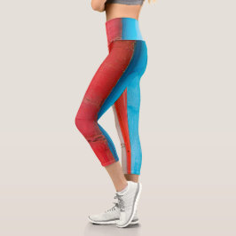 Karibikfarben - abstrakt capri leggings