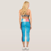 Karibikfarben - abstrakt capri leggings (Rückseite)