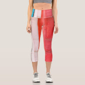 Karibikfarben - abstrakt capri leggings (Vorderseite)