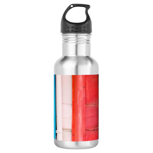 Karibikfarben - abstrakt edelstahlflasche (Vorderseite)