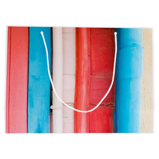 Karibikfarben - abstrakt große geschenktüte (Rückseite)