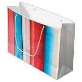 Karibikfarben - abstrakt große geschenktüte (Vorderseite Schrägansicht)