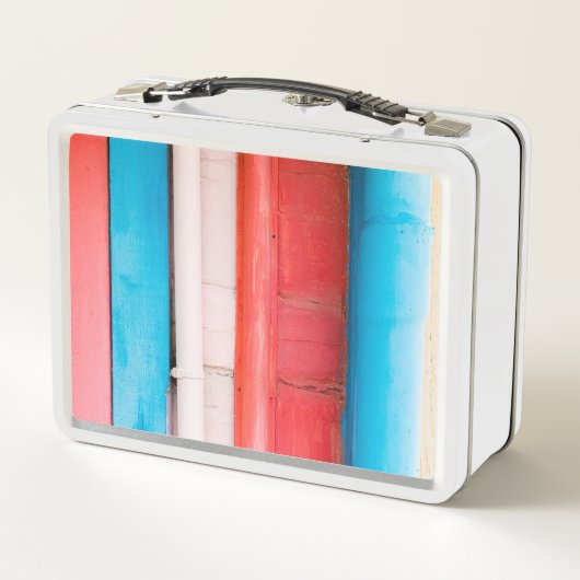 Karibikfarben - abstrakt metall brotdose (Rückseite)