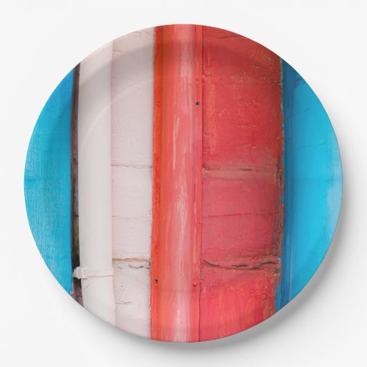 Karibikfarben - abstrakt pappteller (Vorderseite)