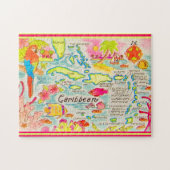 Karibikinsel 11x14 Kartenpuzzle Puzzle (Horizontal)