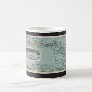 Karibikinseln Karte Kaffeetasse