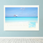 Karibikmeerküste - Leinwand (Insitu (Holzboden))