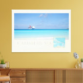 Karibikmeerküste - Leinwand (Insitu (Wohnzimmer))