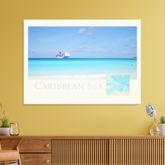 Karibikmeerküste - Leinwand (Insitu (Wohnzimmer))