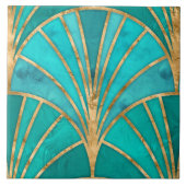 Karibikstrom - Muster der Muschel aus Glas Fliese (Vorderseite)