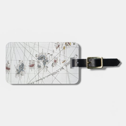 KARIBISCH: MAP, 1775 GEPÄCKANHÄNGER (Vorderseite horizontal)