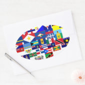 karibisch ovaler aufkleber (Umschlag)