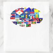 karibisch ovaler aufkleber (Tasche)