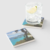 Karibische Bucht Steinuntersetzer (Seitenansicht)