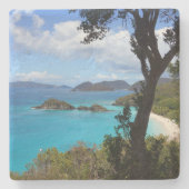 Karibische Bucht Steinuntersetzer (Vorderseite)