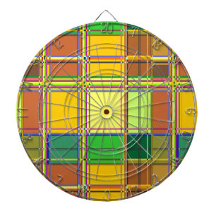 Karibische Bunte Leinwand Madras Kariert Dartscheibe