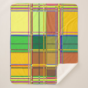 Karibische Bunte Leinwand Madras Karo Sherpadecke