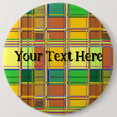 Karibische Bunte Leinwand Madras Tartan Button (Vorderseite)