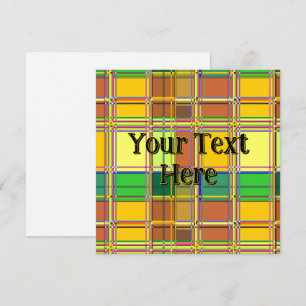 Karibische Bunte Leinwand Madras Tartan Einladung