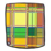 Karibische Bunte Stoff Madras Kariert Rucksack (Abnehmbare Front)