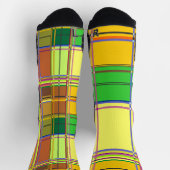 Karibische Bunte Stoff Madras Kariert Socken (Oben)