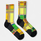 Karibische Bunte Stoff Madras Kariert Socken (Rechts)