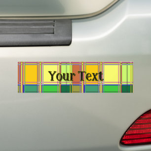 Karibische Bunte Stoff Madras Karo Autoaufkleber