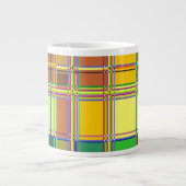 Karibische Bunte Stoff Madras Karo Jumbo-Tasse (Vorderseite)