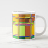 Karibische Bunte Stoff Madras Karo Jumbo-Tasse (Rechts)