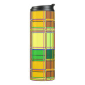 Karibische Bunte Stoff Madras Karo Thermosbecher (Nach links gedreht)