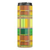 Karibische Bunte Stoff Madras Karo Thermosbecher (Rückseite)