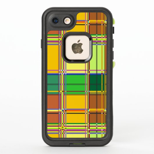 Karibische Bunte Stoff Madras Tartan (Rückseite)