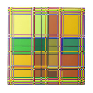 Karibische Bunte Stoff Madras Tartan Fliese