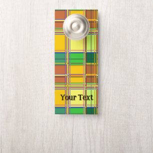 Karibische Bunte Stoff Madras Tartan Türanhänger