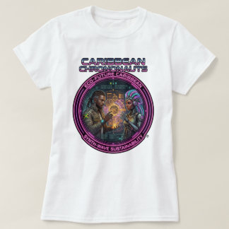 Karibische Chrononauten Öko-Zukunft Nachhaltigkeit T-Shirt