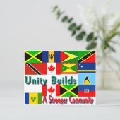 Karibische Einheit Postkarte (Stehend Vorderseite)