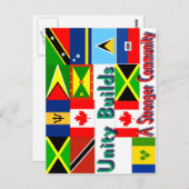 Karibische Einheit Postkarte (Vorne/Hinten)