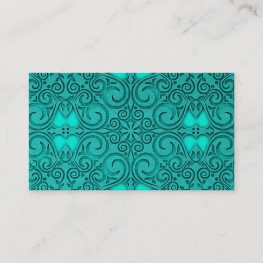 Karibische Fantasie mit Blumen Visitenkarte (Vorderseite)