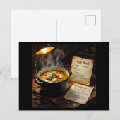 Karibische Fischkopfsuppe Postkarte (Vorne/Hinten)