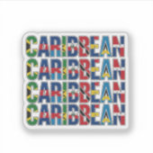 Karibische Flaggen Aufkleber (Vorderseite)