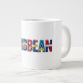 Karibische Flaggen Jumbo-Tasse (Vorderseite Rechts)