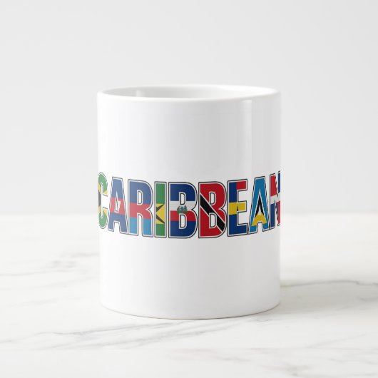 Karibische Flaggen Jumbo-Tasse (Vorderseite)