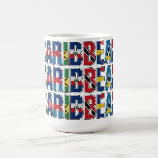 Karibische Flaggen Kaffeetasse (Mittel)