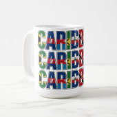 Karibische Flaggen Kaffeetasse (Vorderseite Links)