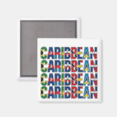 Karibische Flaggen Magnet (Vorderseite/Rückseite)